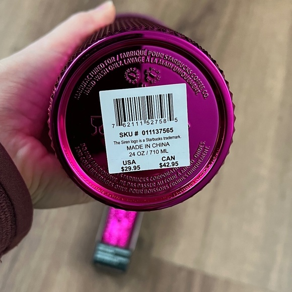 Starbucks Holiday Pink Metallic Venti Cup & Ornament Keychain Limited Edition - Picture 7 of 7